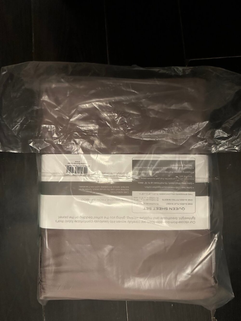 Cariloha Classic Bamboo Viscose Queen Sheet Set Beach Linen 4 Piece New in Bag - Picture 2 of 5
